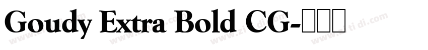 Goudy Extra Bold CG字体转换